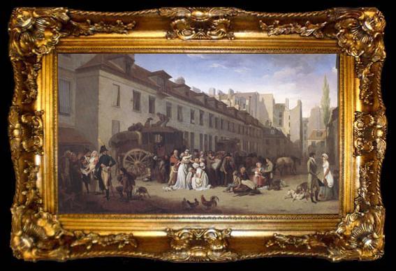 framed  Louis Leopold  Boilly THe Arrival of a Coach (mk05), ta009-2